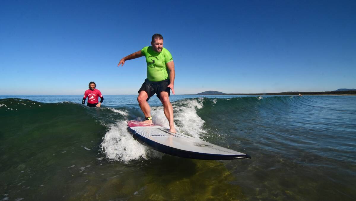 Former army officer and lawyer Glenn Kolomeitz learnt how surf from Rusty Moran. Picture: Sylvia Liber