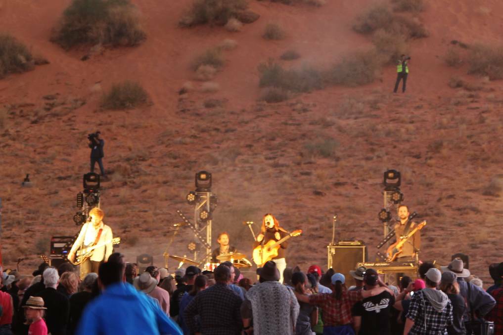 The red sand provided the perfect backdrop for the Big Red Bash Festival in 2017. Photo: file. 