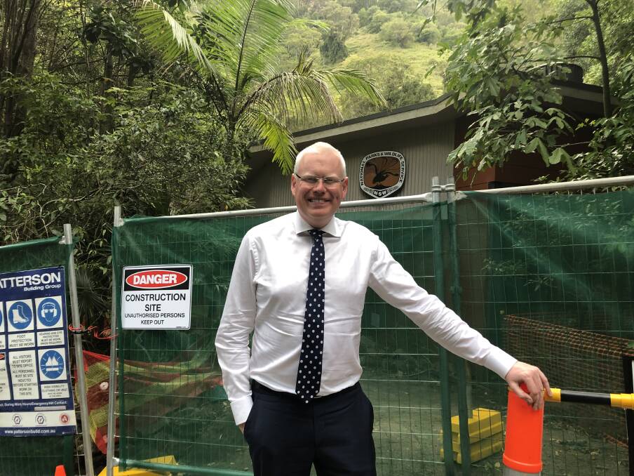 CONSTRUCTION: Member for Kiama, Gareth Wad MP, announced work has started on the refurbishment of Minnamurra Rainforest Centre. Photo: supplied. 
