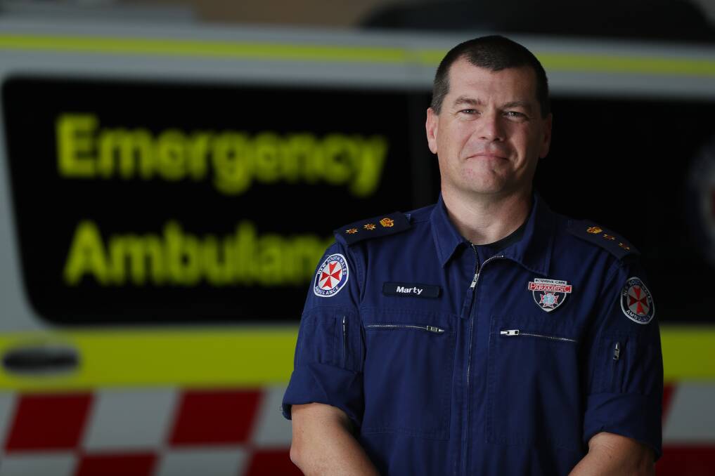 Marty Nichols received the NSW Ambulance Service Medal in the January 2024 honours. Picture by Robert Peet