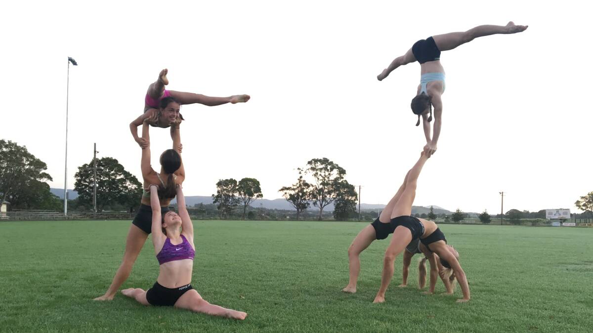 Taking on the world: Two Albion Park teams will contest the Acrobatic Gymnastics World Championships. Picture: Kim Lacey.