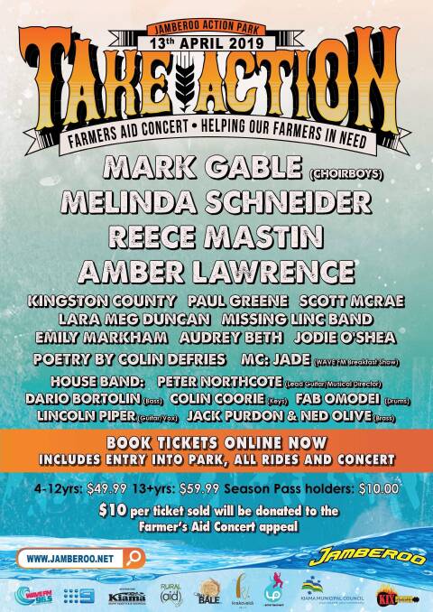See the lineup for Jamberoo Action Park's charity gig