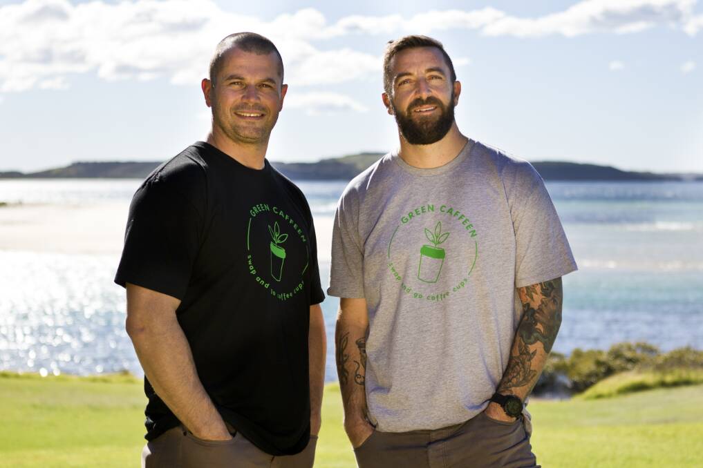 Green Caffeen founders Damien Clarke and Martin Brooks. Picture: Contributed