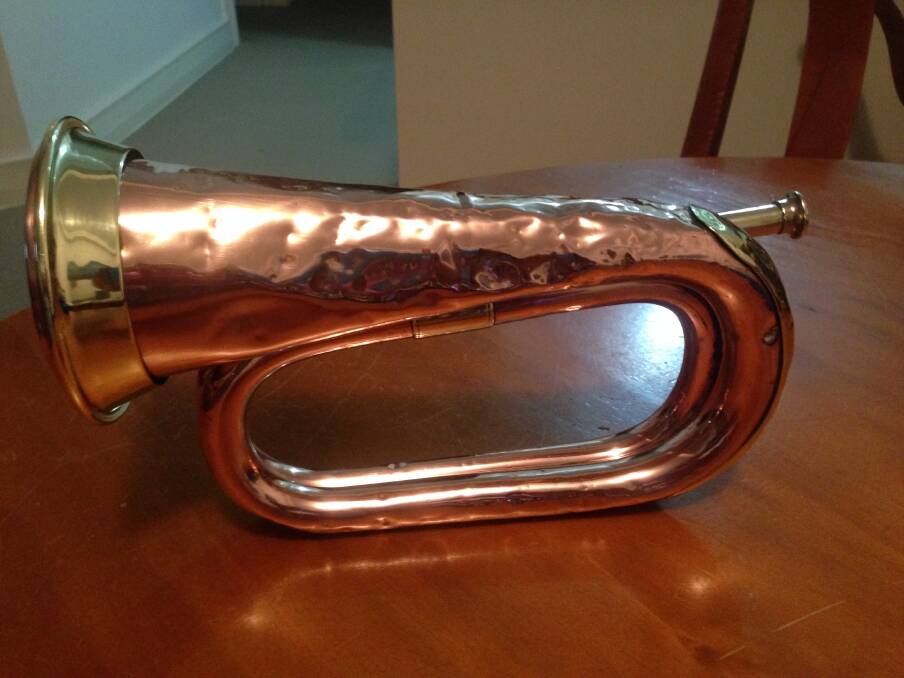 Bugle played by E. L. Ford who served in Gallipoli, now owned by Jamberoo bugler Warwick Sporne