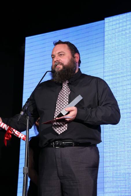LP Entertainment owner Lincoln Piper at the awards ceremony at Dapto Leagues Club last night. Picture: EventpixPicture: Eventpix