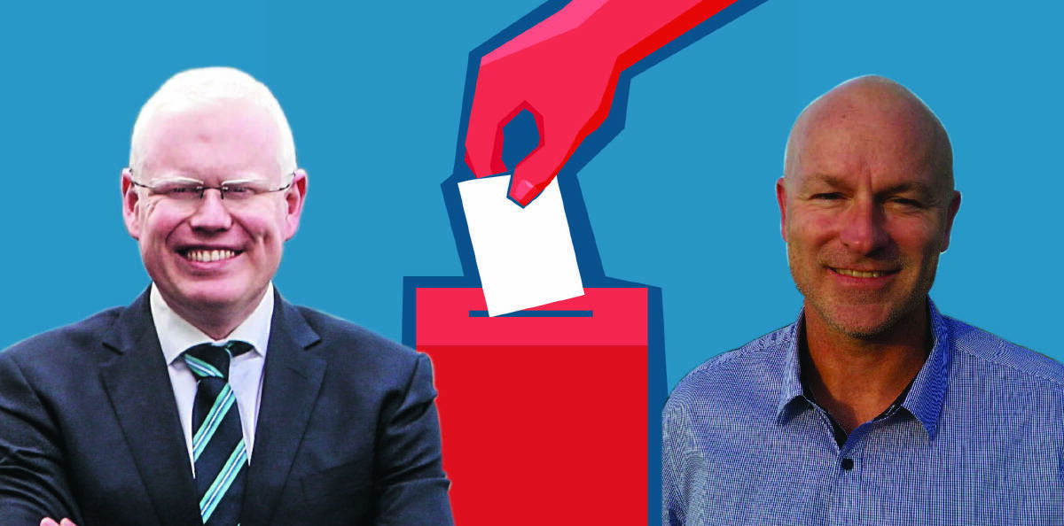 CONTEST HEATS UP: Andy Higgins (right) Labor's Kiama candidate is challenging Liberal MP Gareth Ward at next year's state election.