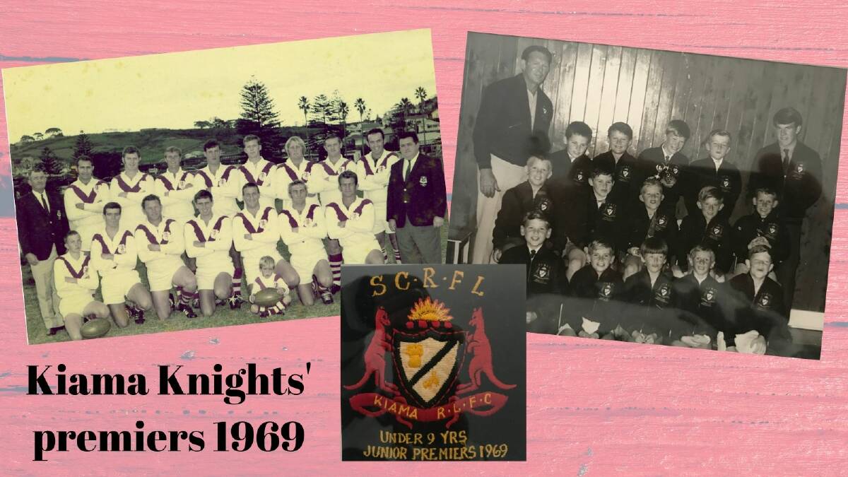 The Kiama Knights first grade and under 9s who both won Group Seven premiership titles in 1969.