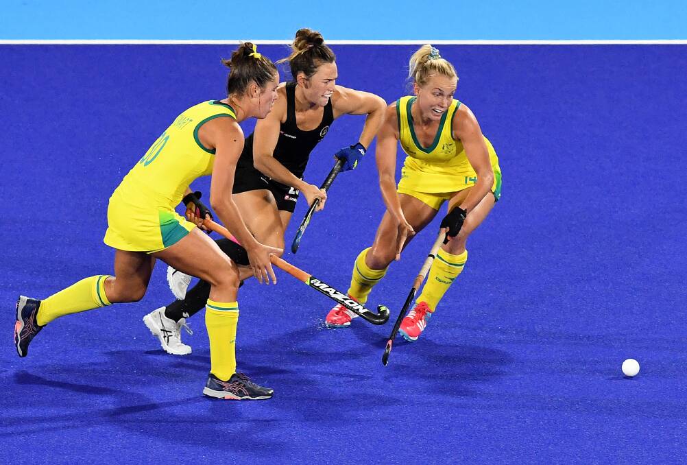 Gerringong’s Grace Stewart (left) has been included in the Hockeyroos team for the Tri Nations series in New Zealand. Photo: Dan Peled
