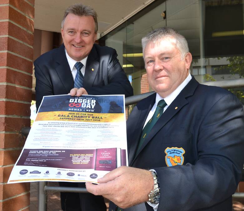 HUGE WEEKEND: Digger Day chairman Rick Meehan (left) and vice-chairman Fred Campbell launch this year’s event which will be held on Saturday, July 28.