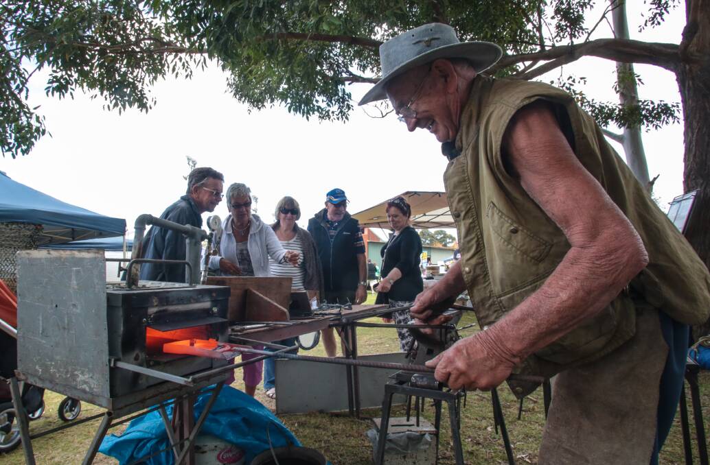 FLASHBACK: Blacksmith Ray Lincoln demonstrating tradition hot metal work at the Bulli Show in 2013. Picture: Adam McLean
