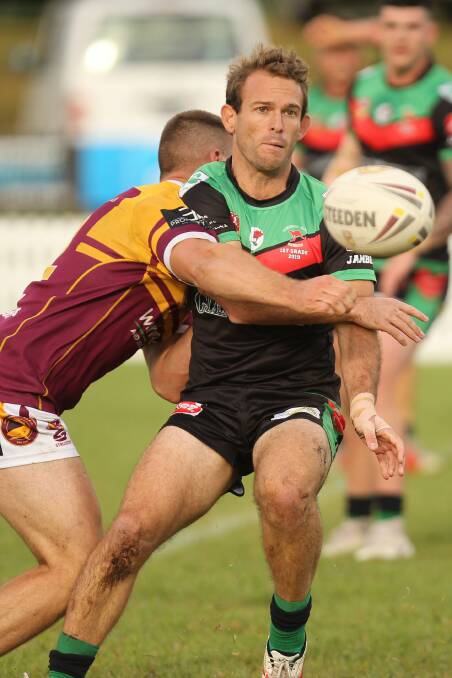 Crunch time: Jamberoo captain-coach Jono Dallas led the Superoos into the Group Seven grand final. Picture: David Hall