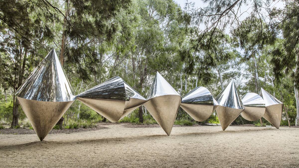 Bert Flugelman's Cones 1982, in the Sculpture Garden at the National Gallery of Australia.