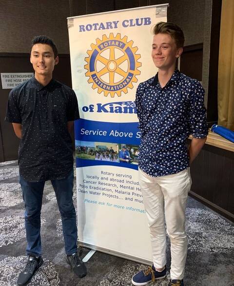 Going places: Kiama Rotary Club supported 2020 National Youth Science Forum students Hugo Ikeda and Harry Sloan.