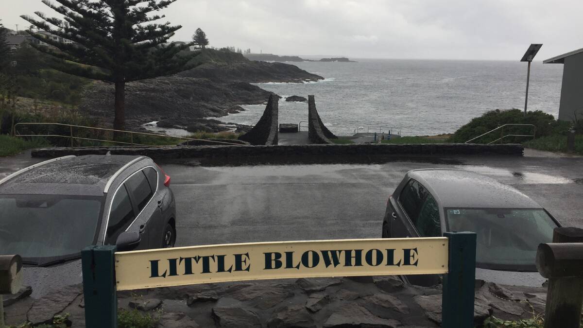 A 55-year-old man found washed up on rocks near Kiama early Sunday morning has died. Picture: Robert Peet