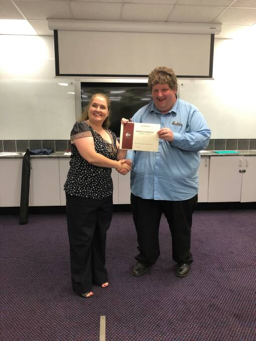 Ros Ball (Shoalhaven City) and Southern Division Director, Michael Fenton. Photo: contributed. 