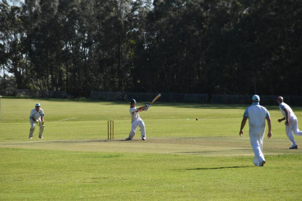 STRONG PERFORMANCE: Jets second grader Callum Young on his way to a half century. Photo by Adrian Allerby.