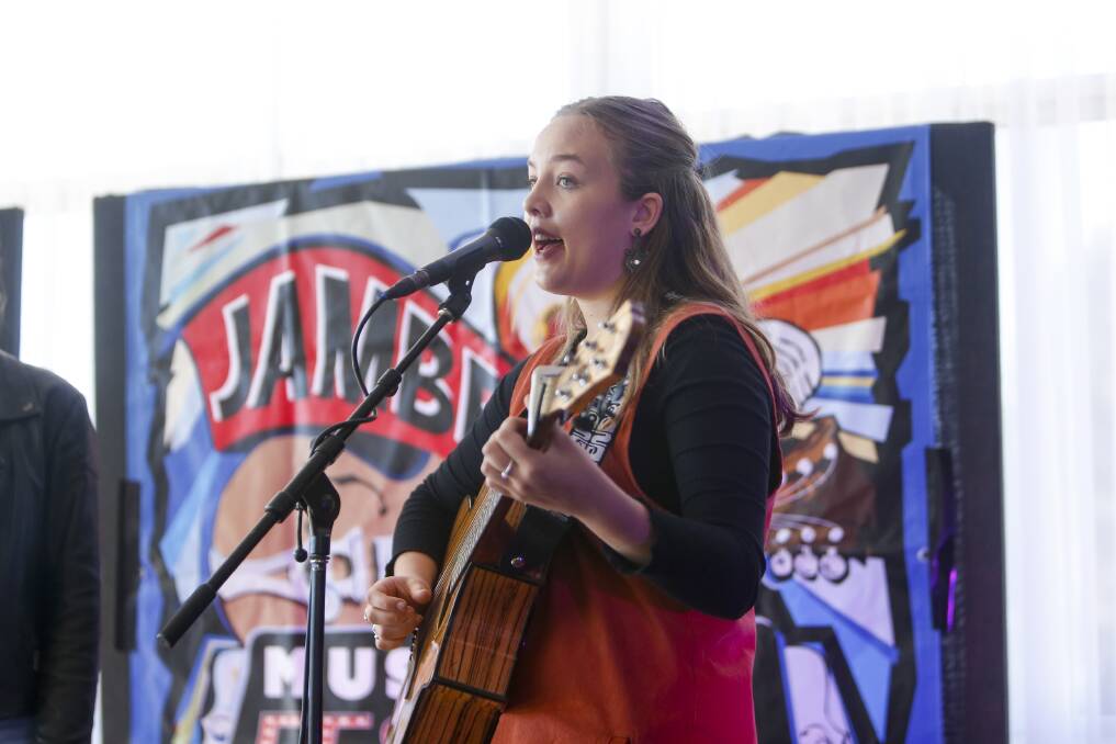 Dear Violet performing at the Jamberoo Music Festival on Saturday. Picture: Anna Warr