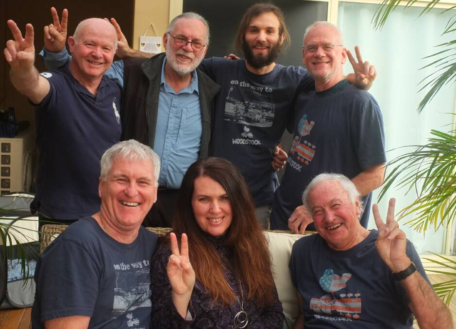 Carefree Road Band Members from left to right are: Chris Paton (Double Bass), Allan Vander Linden (Lead Guitar), Joel Robards (Drums), Wolfgang Kloger (Flute/Bass Guitar) Front: Mark Raue (Keyboard/Harmonica), Louise Robards (Vocals), John Tubridy (Vocals).