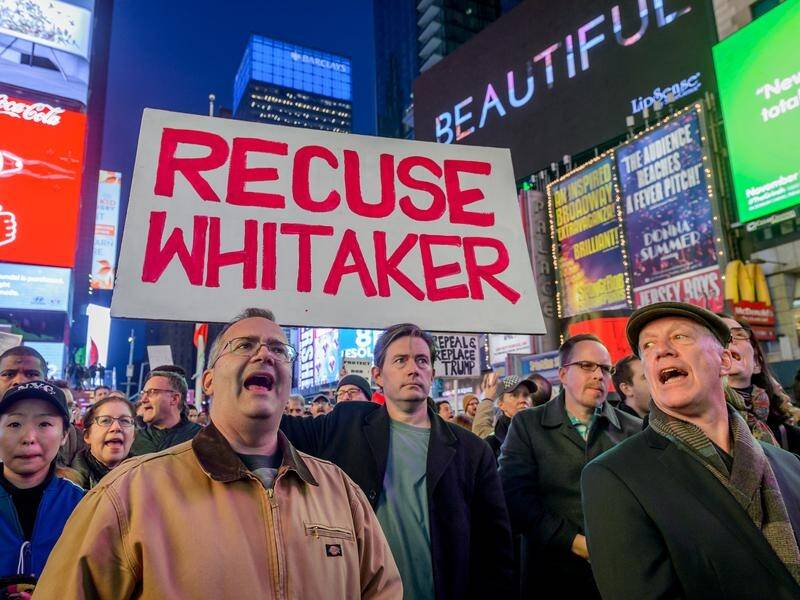 The appointment of Matthew Whitaker as acting attorney-general has seen mass protests across the US.