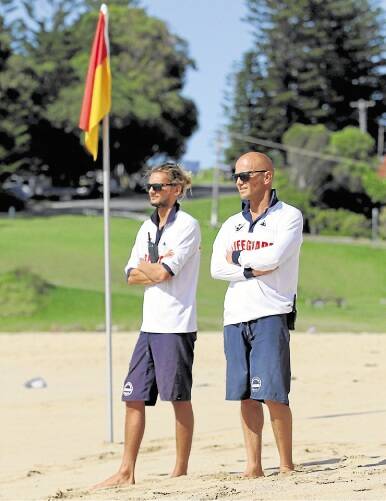 A busy season has wrapped up on Kiama's beaches. Pictured are Kiama Council lifeguards Kye Adams and Andy Mole. Picture: DAVID HALL