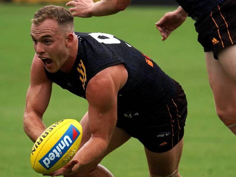 Tom Mitchell made a successful return from injury in the Hawks' intra-club game at Waverley Park.