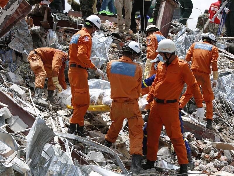 The death toll in a building collapse in Cambodia has risen to 28.