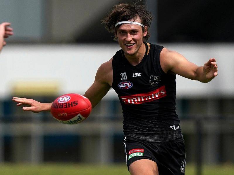 Collingwood's Darcy Moore has been the subject of transfer talk involving arch-rivals Richmond.