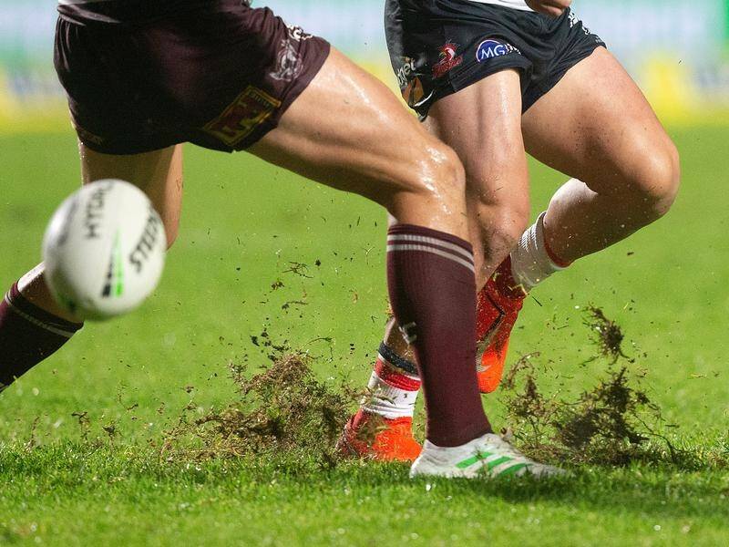 The state of Lottoland's pitch is again being questioned after the Roosters-Manly NRL match.