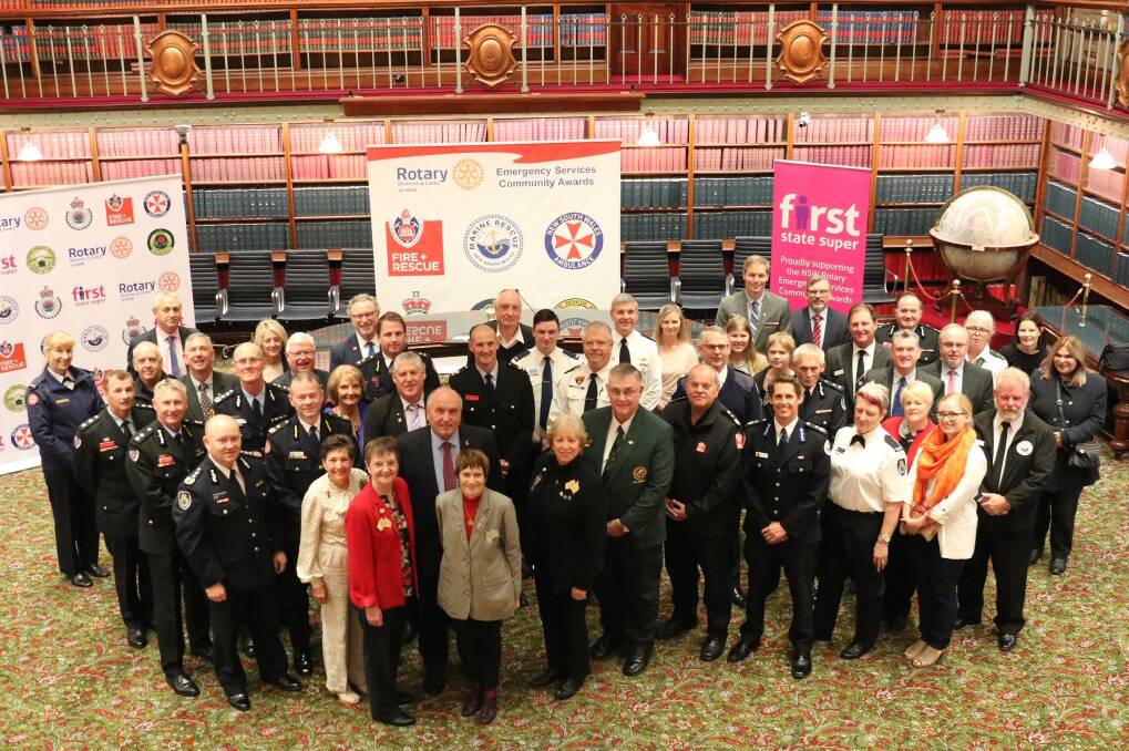 Service above self: Finalists from Fire & Rescue NSW, NSW Ambulance, NSW SES, NSW Rural Fire Service, NSW Volunteer Rescue Association and Marine Rescue. 