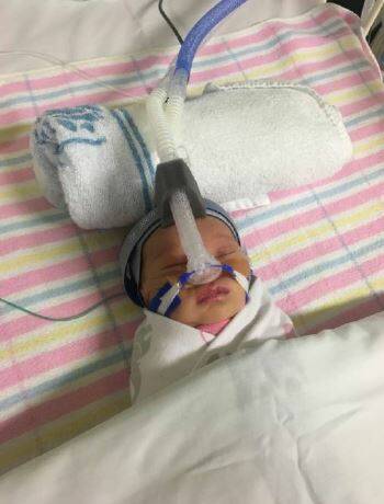 Callie spent three days on life support in Sydney Children's Hospital.
