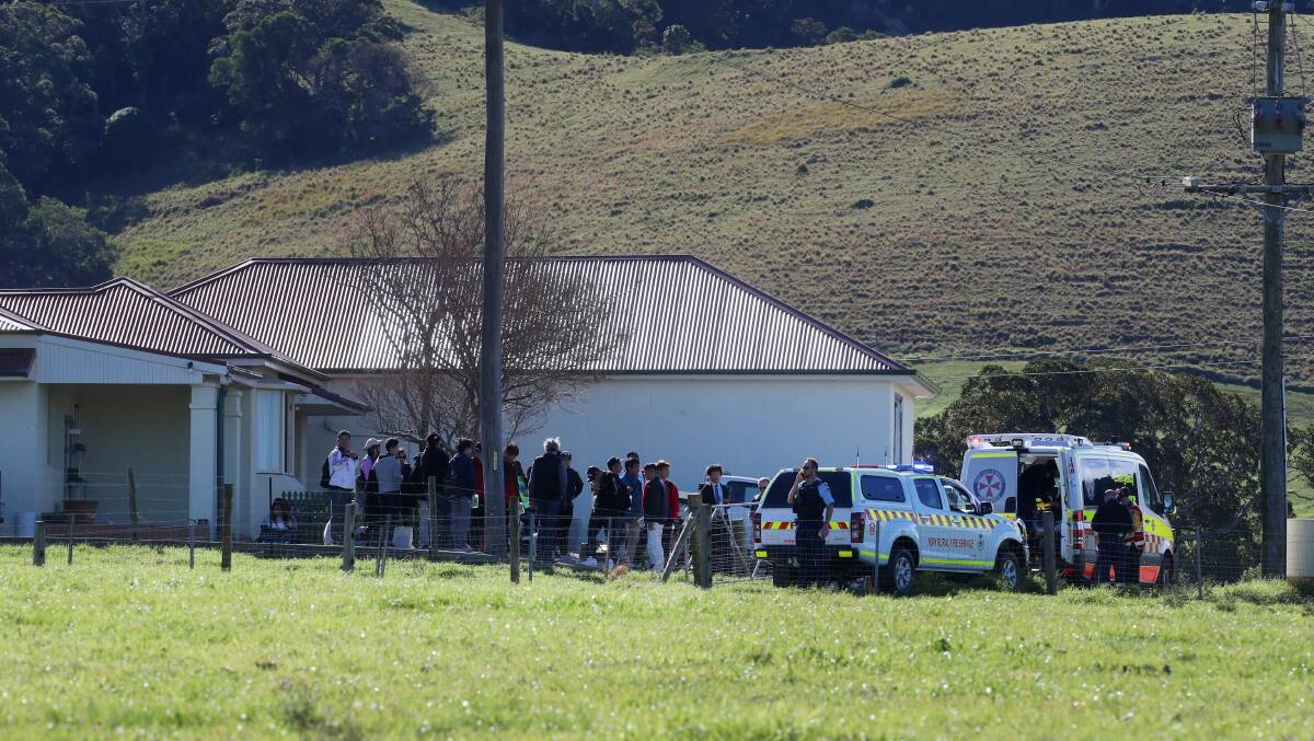 The scene of the accident on a property near Gerringong on Tuesday morning. Picture: Sylvia Liber