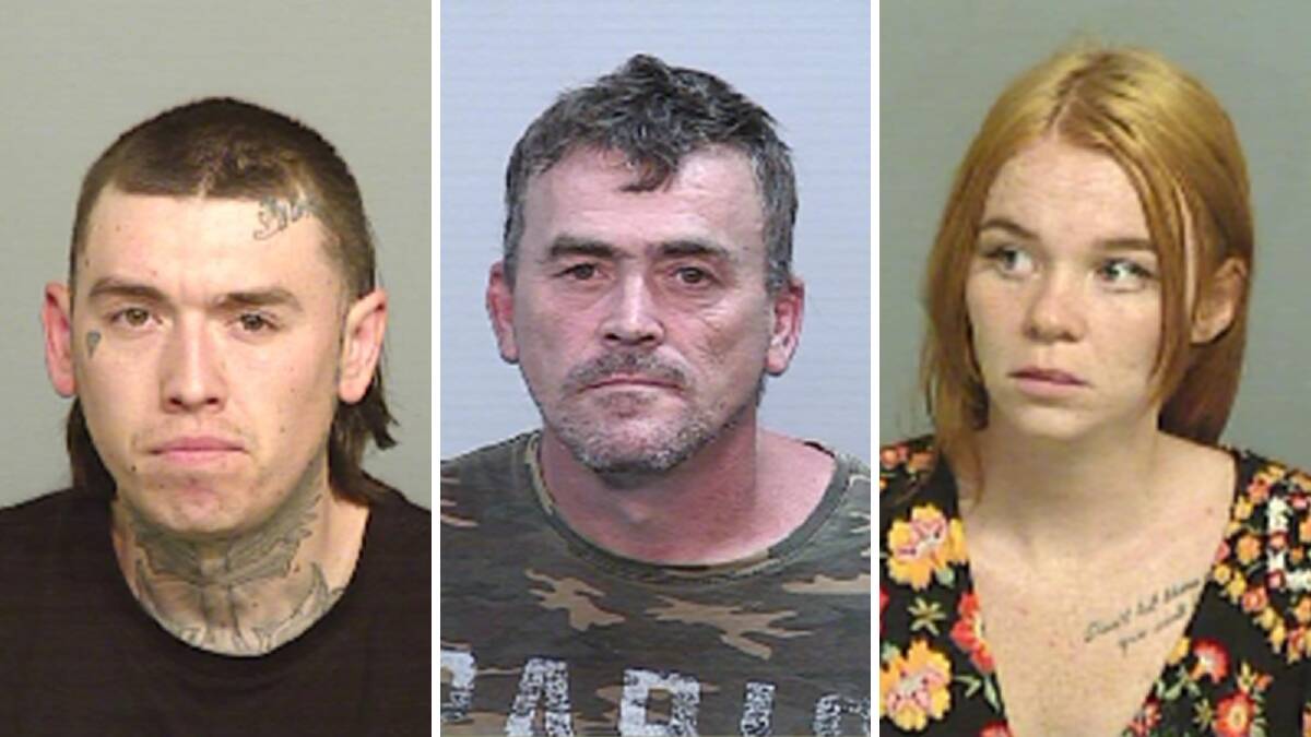 Nathan Laver, Timothy Reed and Casey Matheson are wanted by police. Pictures by Lake Illawarra Police District